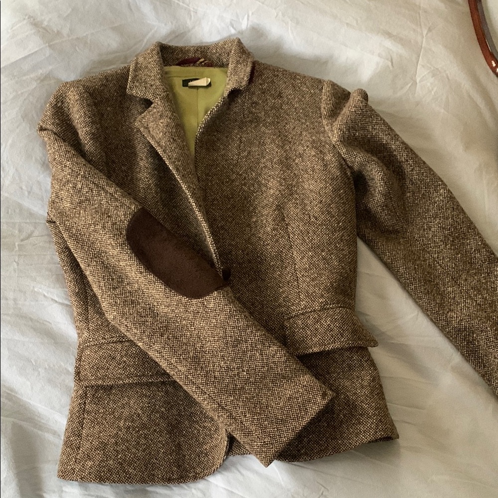 Women's Brown Tweed Jacket j crew
